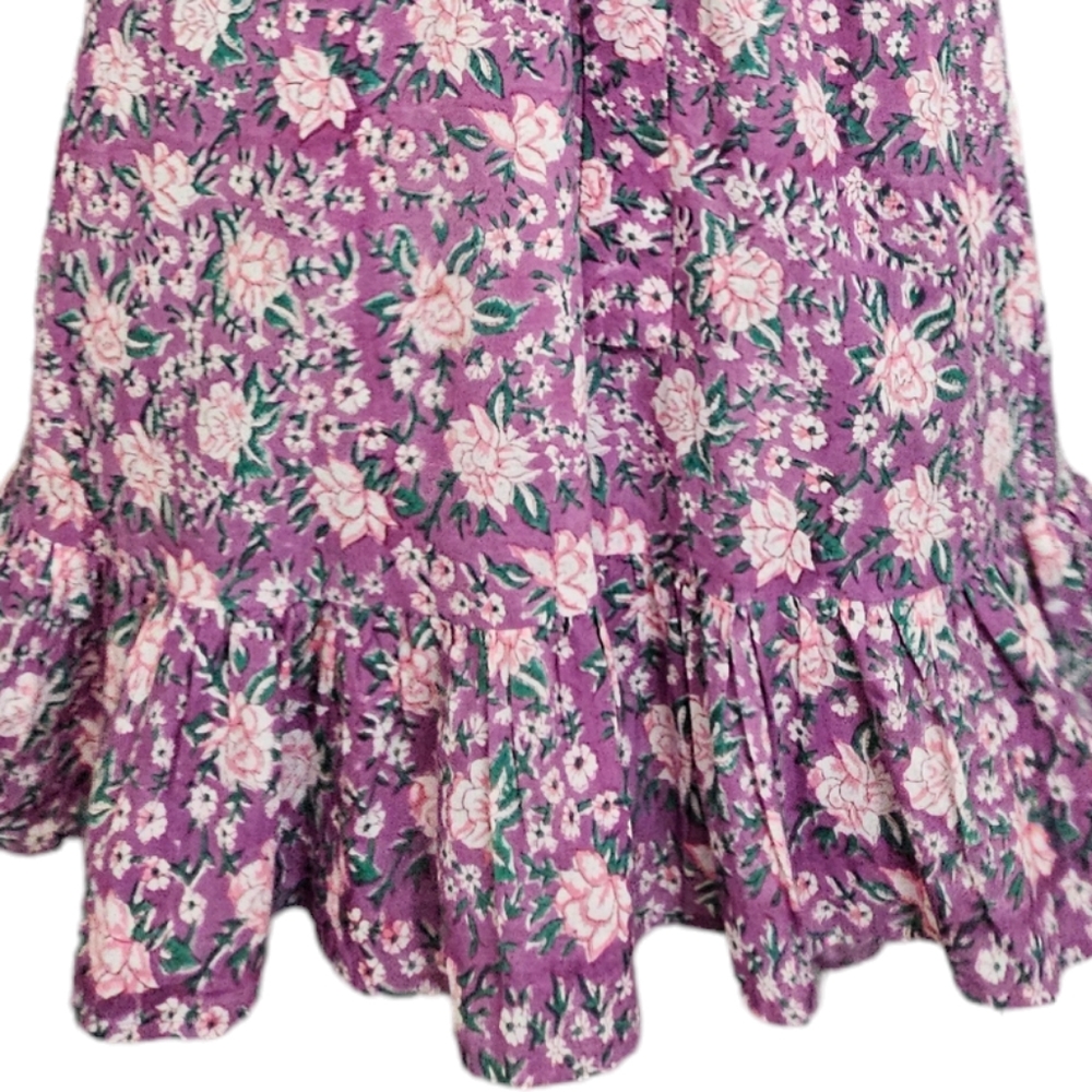 Nwot Mille Resort & Travel Lavender June Floral Longsleeve Ruffled Midi Dress - Picture 12 of 15